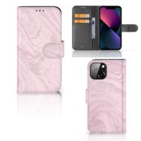iPhone 13 Mini | Bookcase | Marble Pink - Origineel Cadeau Vriendin