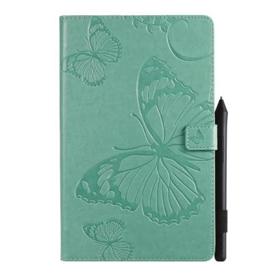 Voor Galaxy tab A 10 1 (2019) gedrukt afdrukken Butterfly patroon horizontale Flip PU lederen draagtas met houder & kaartsleuven & portemonnee & pen s
