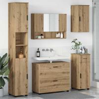 Badkamermeubelset met lade 5 pcs artisanaal eikenkleurig