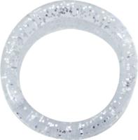 Silicone vinger inzetring, zilver