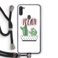 I love cacti: Samsung Galaxy A11 Transparant Hoesje met koord