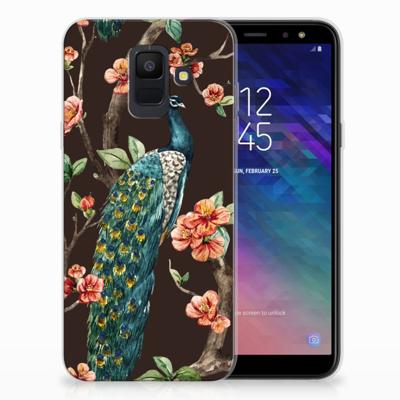 Samsung Galaxy A6 (2018) | TPU Hoesje | Pauw met Bloemen