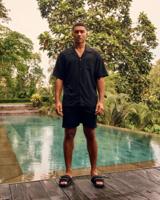 Malelions Seersucker Shorts Mm3-ss25-21 Korte Broeken 900 Black