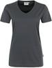 Hakro 182 Women's V-neck shirt MIKRALINAR® PRO - Hp Anthracite - XS - thumbnail