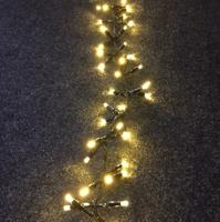 Kerstverlichting Cluster Lights 100 LED 2 meter warm wit zwarte kabel, exclusief aansluitsnoer - Ledwin