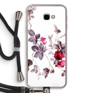 Mooie bloemen: Samsung Galaxy J4 Plus Transparant Hoesje met koord