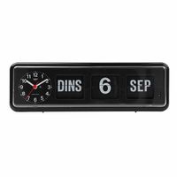 Kalenderklok analoog BQ-38 | Zwart | Senioren klok | Dementie klok | Dag, datum en tijdsaanduiding | WWV618902 | Twemco