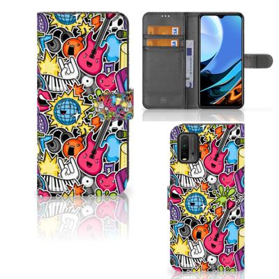 Xiaomi Redmi 9T | Poco M3 | Wallet Case | met Pasjes | Punk Rock