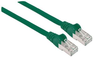 Intellinet 350624 RJ45 Netwerkkabel, patchkabel CAT 6A S/FTP 2.00 m Groen Folie afscherming, Afscherming gevlochten, Halogeenvrij 1 stuk(s)