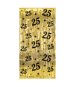 Classy Feestgordijn 25 Jaar Goud