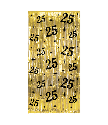 Classy Feestgordijn 25 Jaar Goud