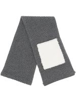 Thom Browne écharpe en maille nervurée - Gris