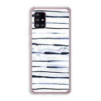 Ink Stripes: Samsung Galaxy A51 5G Transparant Hoesje Ink Stripes: Samsung Galaxy A51 5G Transparant Hoesje