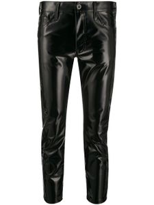 Junya Watanabe pantalon crop à effet verni - Noir