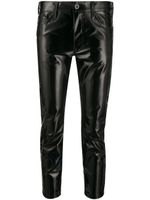 Junya Watanabe pantalon crop à effet verni - Noir