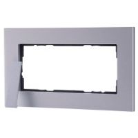 100217  - Frame 2-gang aluminium 100217 - thumbnail