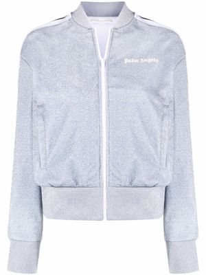 Palm Angels veste zippée à logo imprimé - Gris