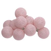 Atmosphera LED slinger 10 bollen - D6 cm - licht roze - 1,5 meter - Sfeerverlichting