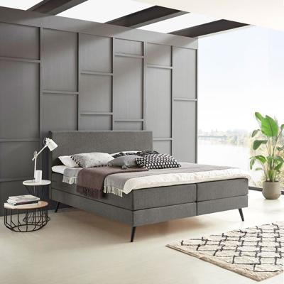 Boxspring 'Nora' kleur antraciet - 180 x 200 cm