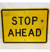 Stop Ahead Straat Bord - Origineel