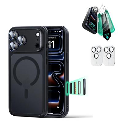 iPhone 17 Pro Max Bundle Classic Hybrid Magnetic Case (Camera Control) and Armorite Screen Protector - Frosted Black