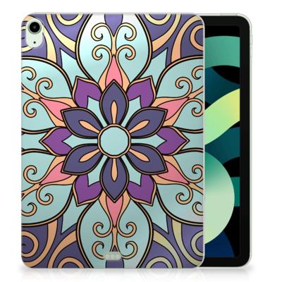 iPad Air (2020/2022) 10.9 inch Siliconen Hoesje Purple Flower iPad Air (2020/2022) 10.9 inch Siliconen Hoesje Purple Flower