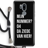 Da ziede van hier - Zwart: LG G7 Thinq Transparant Hoesje met koord