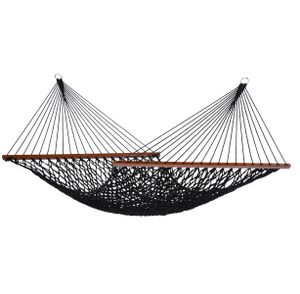 'Rope' Black XXL Hangmat - 160 kg - Zwart - Mexicaans, Spreidstang, Weerbestendig - Tropilex