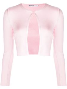 Alexander Wang cardigan crop à col rond - Rose