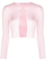 Alexander Wang cardigan crop à col rond - Rose