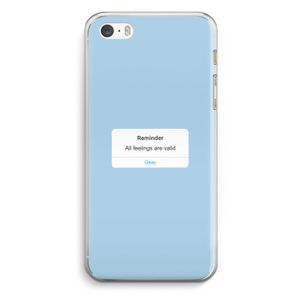 Reminder: iPhone 5 / 5S / SE Transparant Hoesje