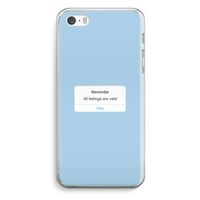 Reminder: iPhone 5 / 5S / SE Transparant Hoesje