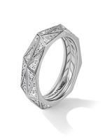 David Yurman bague Torqued 6 mm en argent sterling