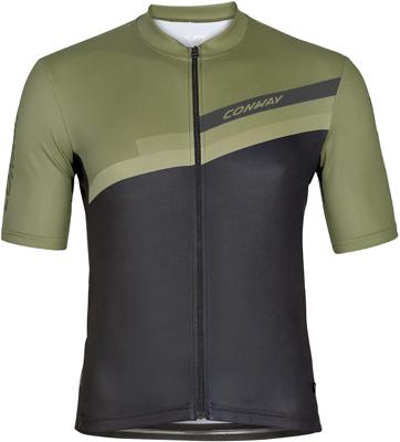 CONWAY shirt met korte mouwen "active jersey full zip ss" jersey act.full zip ss xxl moss/black