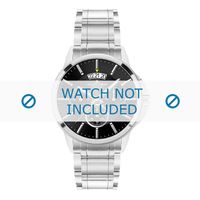 Jacques Lemans horlogeband 1-1542D Staal Zilver