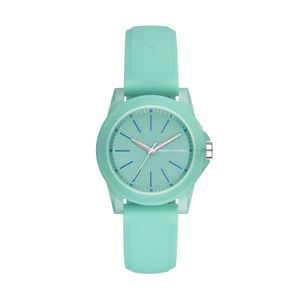 Horlogeband Armani Exchange AX4362 Silicoon Turquoise 20mm