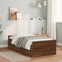 Bedframe met lades bruin eikenkleur 90x190 cm