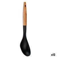 Pollepel Kinvara KT190072-4 PBT KT190072-4 PBT Zwart Natuurlijk Hout Plastic 7 x 33,5 x 3,5 cm 7 x 33,5 cm 33,5 x 33,5 x 3,5 cm