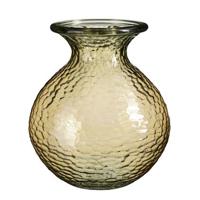 Mica Decorations Verdal Vaas - 29x29x33 cm - Glas - Donkergeel