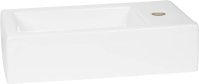 Saqu Fontein 1 kraangat Rechts 45,5x26x12 cm Wit