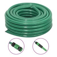 vidaXL Tuinslang met koppelingsset 0,75'' 10 m PVC groen - thumbnail