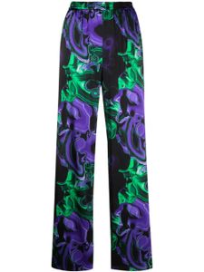 MSGM pantalon droit à imprimé abstrait - Violet