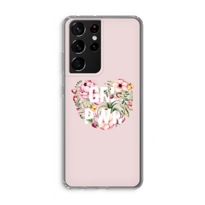 GRL PWR Flower: Samsung Galaxy S21 Ultra Transparant Hoesje