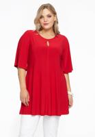 Yoek Tuniek wide bottom cirkelmouw | Rood | Maat 46/48