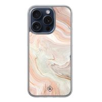 iPhone 15 Pro hybride hoesje - Marmer waves