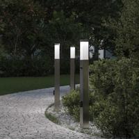 VidaXL Bolderverlichting met sensor en stopcontact 3 stuks 80 cm roestvrij staal ip44