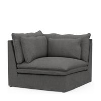 Rivièra Maison Modulaire Bank 'Continental' Corner, Oxford Weave, kleur Classic Charcoal - thumbnail