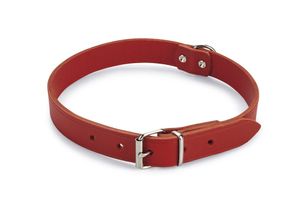 Beeztees 735308 Rood Leer Hond Standaard halsband