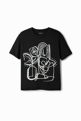 Arty T-shirt illustratie - BLACK - S