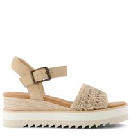 TOMS - Diana plateau sandalen sleehak Suede Dames